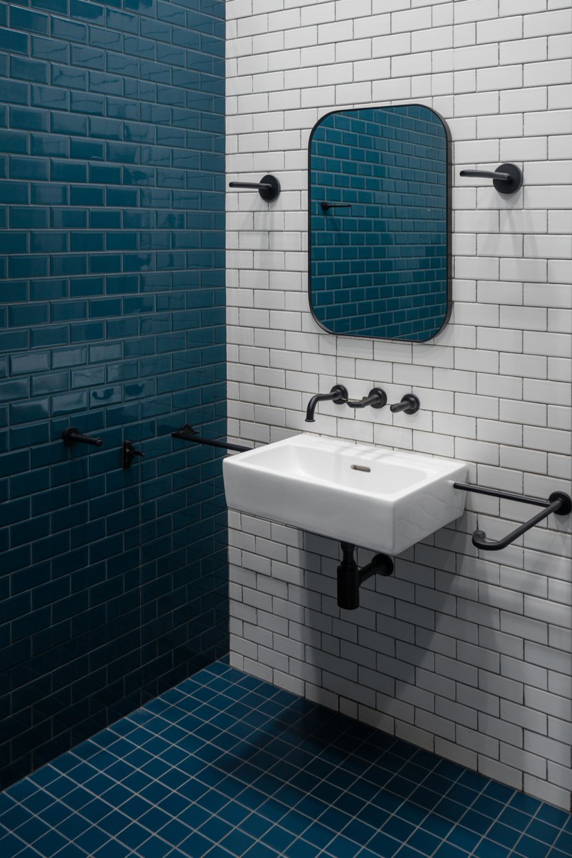 14. Two-Tone Tile Combinations for a Custom, Layered Look