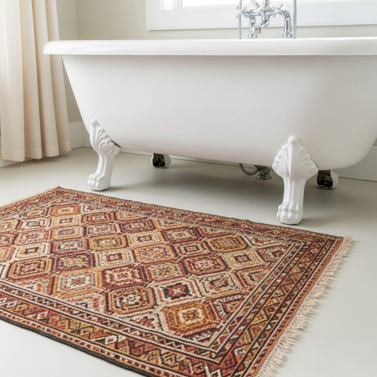 Dried eucalyptus and aromatic cinnamon branch bundle hanging gracefully beside a modern shower space
