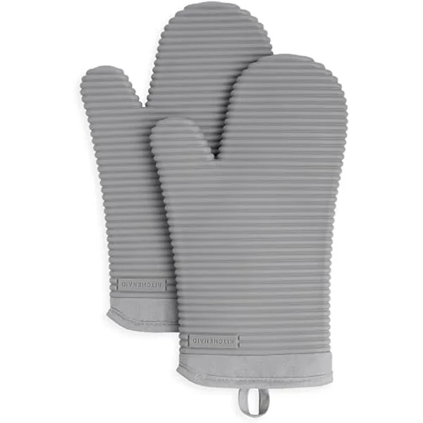 KitchenAid Ribbed Soft Silicone Oven Mitt Set