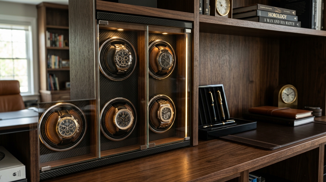 24. A High-End Watch Winder and Horological Collector's Display Case