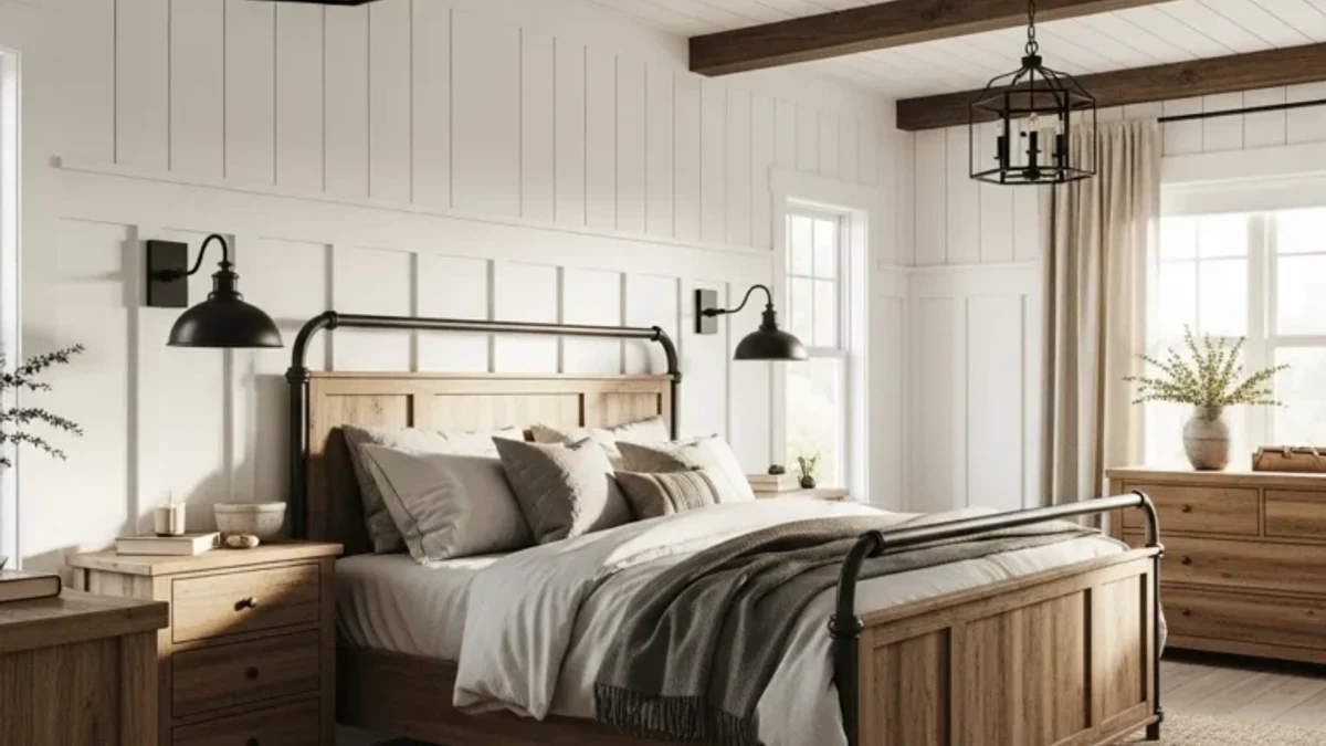 Shiplap paneling for a clean, farmhouse-inspired look