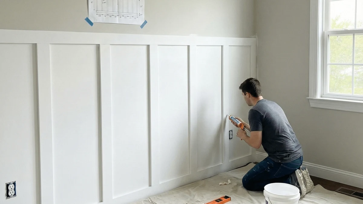 Raised-panel millwork for a formal, custom-built feel