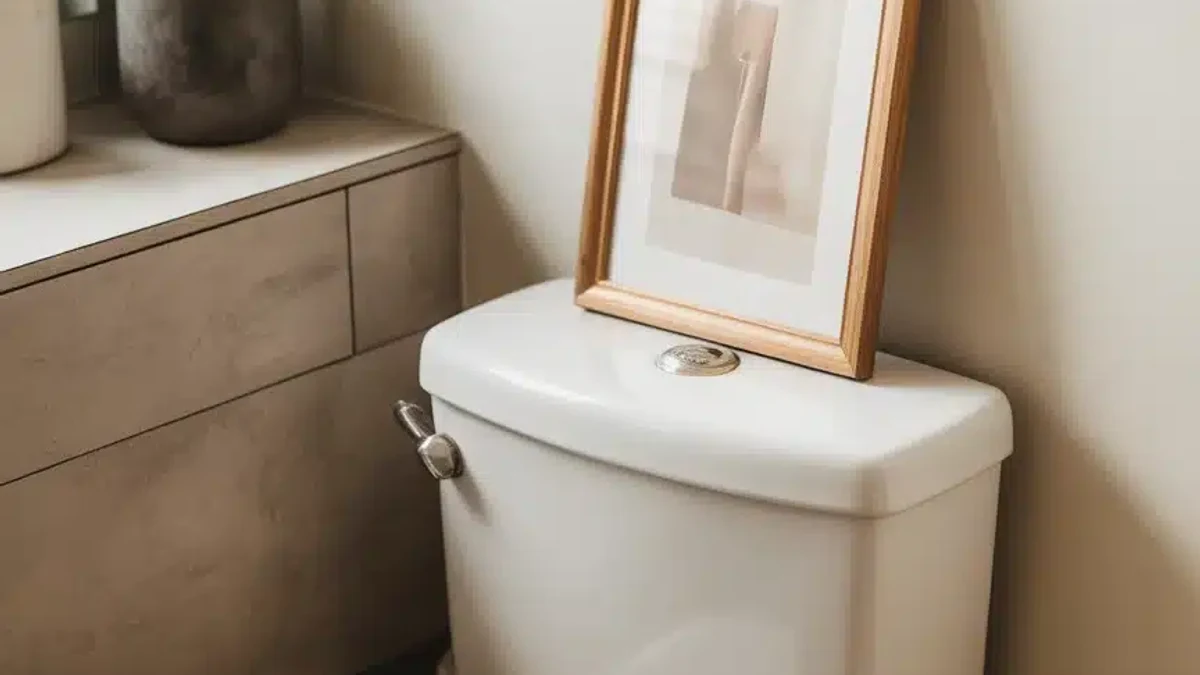 A small framed photo or print