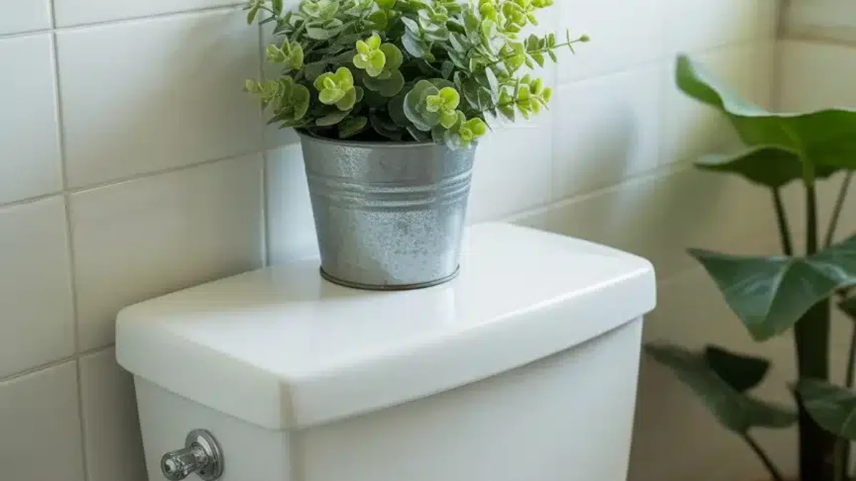 A single bud vase with a fresh or faux stem