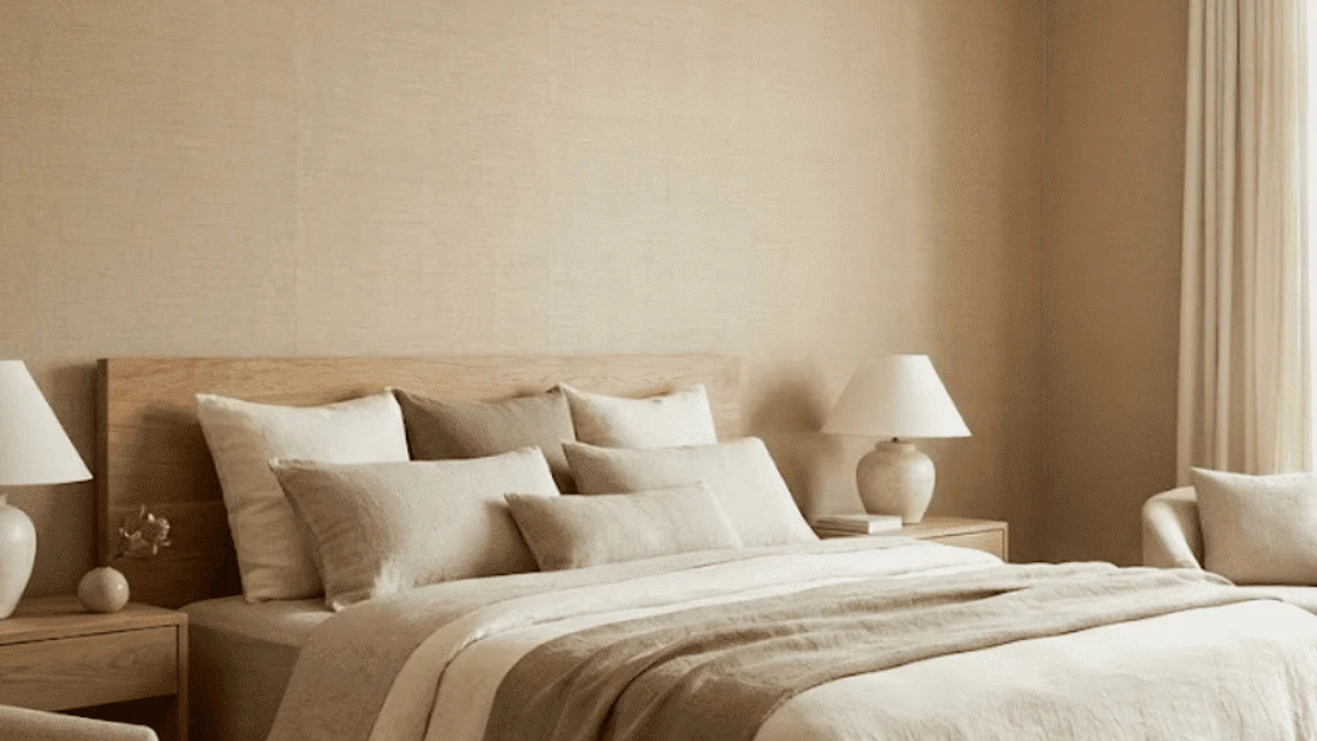 A subtle grasscloth texture for understated depth
