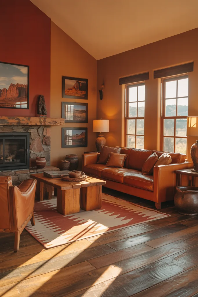 1. Warm, Earthy Color Palettes (Rust, Tan, Deep Brown)
