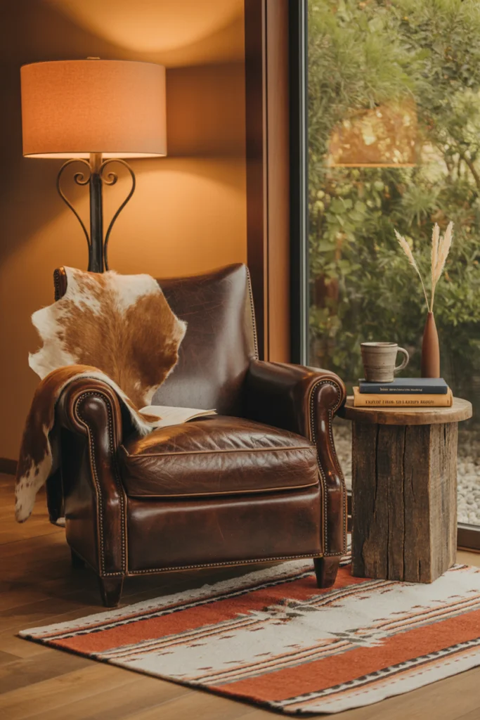 13. Warm, Saddle-Toned Leather Accent Chairs
