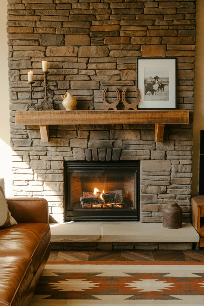 7. A Stone Fireplace as a Natural Gathering Point