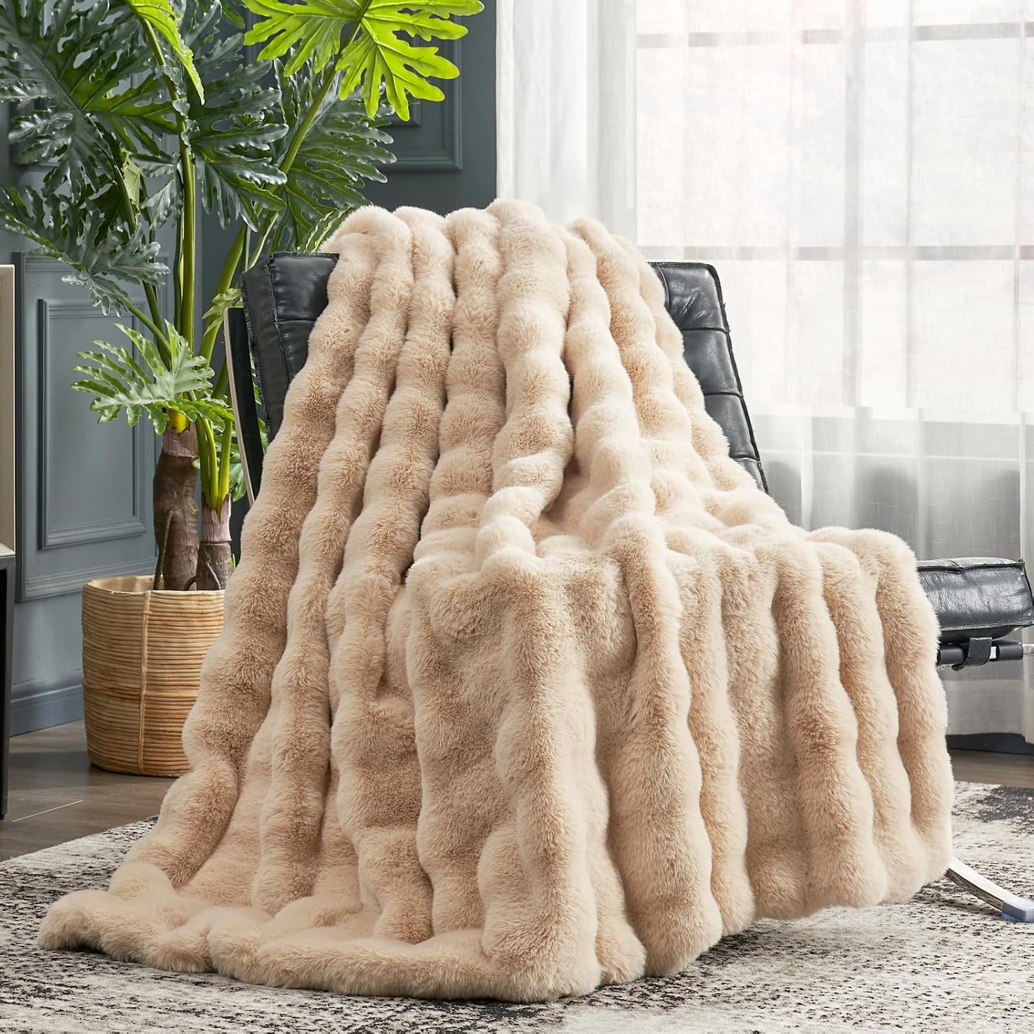 A Cozy Textured Throw Blanket