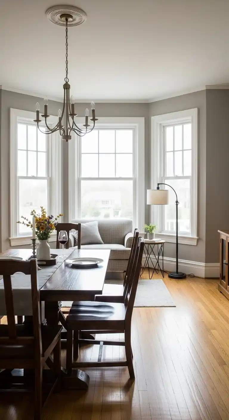 Cozy Dining Nook with Built-in Bench Seating
