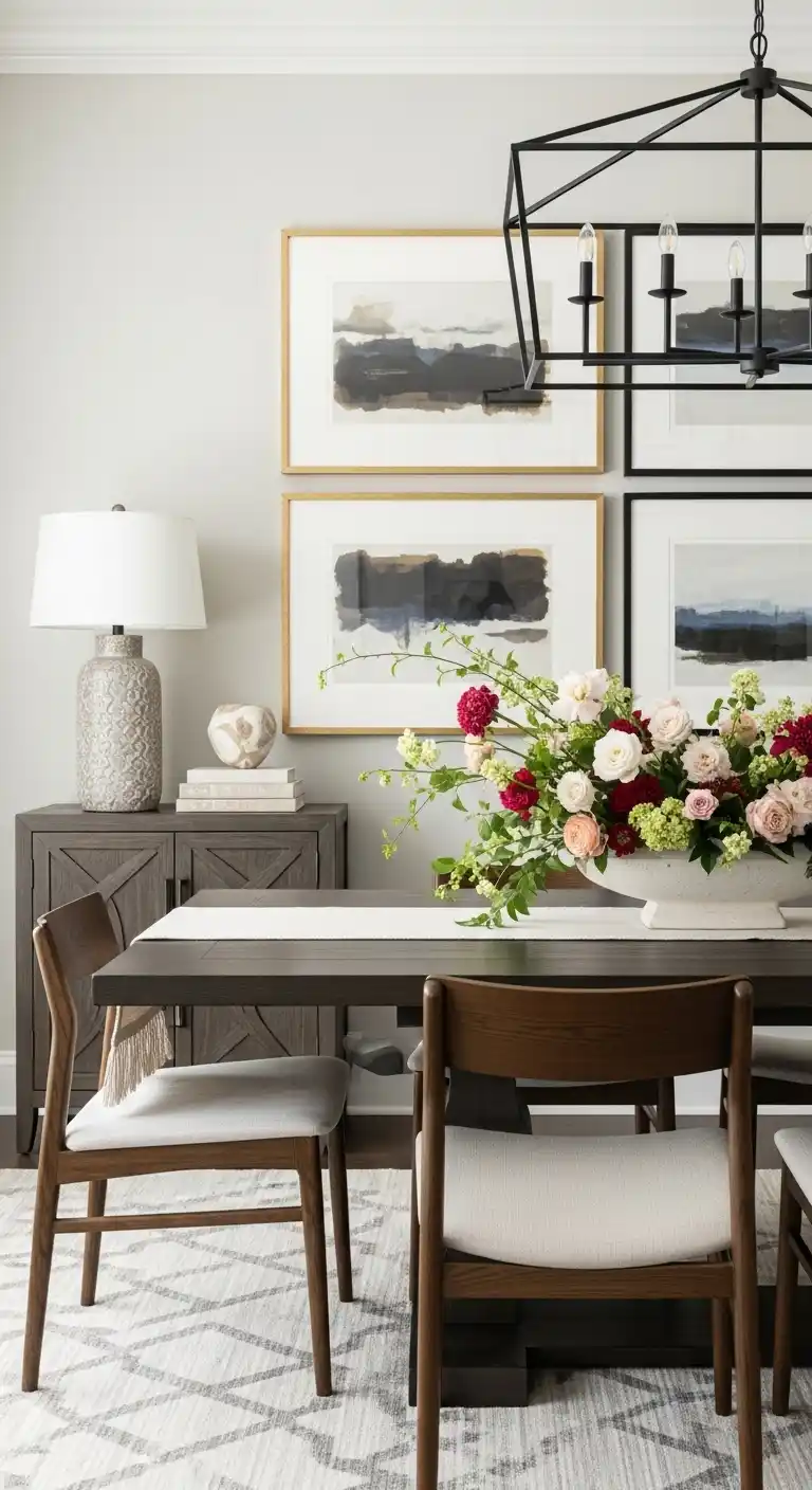 Seasonal Centerpiece on Grand Dining Table