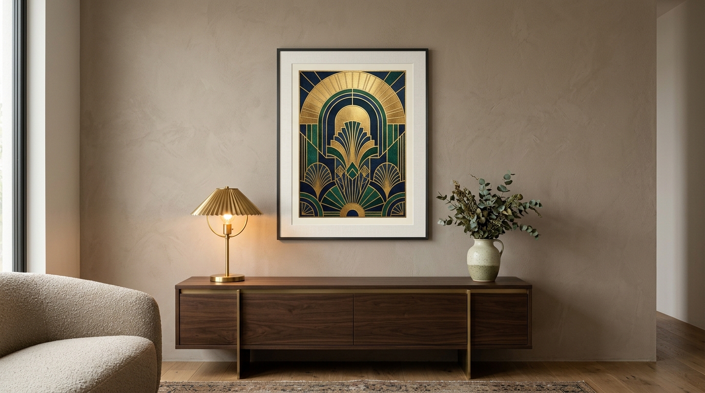 A Framed Geometric or Abstract Art Print