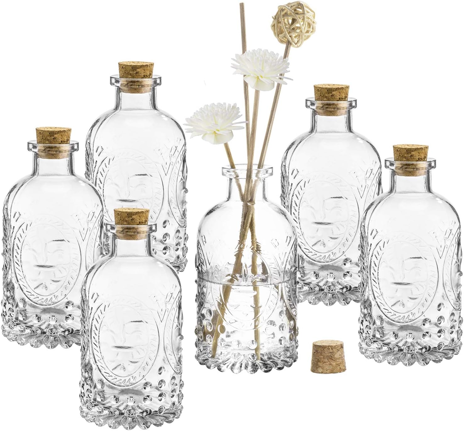 Vintage-Style Decorative Glass Bottles